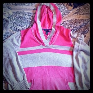 Tommy Hilfiger Hooded knit pullover sweater with